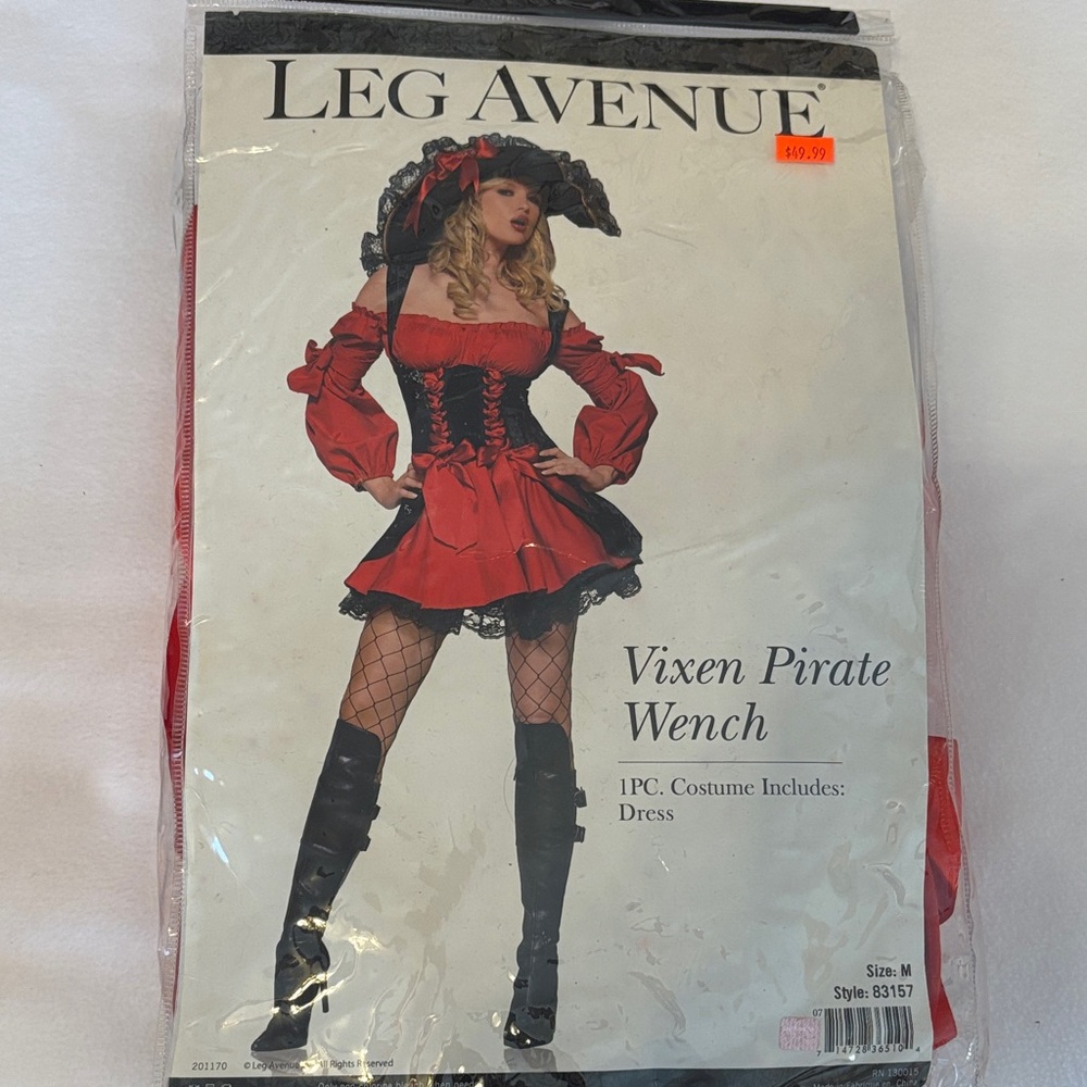 Leg Avenue Red Vixen Pirate Wench Costume
